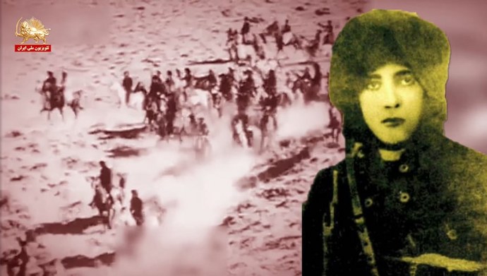 قدم‌خیر به همراه چند مرد جنگی  حلقه محاصره مأموران دولتی را با شجاعت درهم شکست و ...