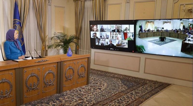 مریم رجوی اجلاس میان دوره یی شورای ملی مقاومت ایران : رای هر ایرانی سرنگونی است