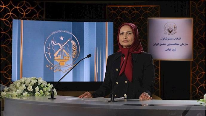  سخنان خواهر مجاهد زهرا مریخی در مراسم انتخاب مجدد وی به‌عنوان مسئول اول سازمان مجاهدین خلق ایران 