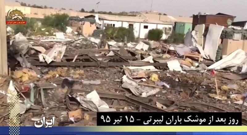 سنگین ترین حمله موشکی برای قتل عام مجاهدین در لیبرتی با شلیک ۸۰ موشک به سرکردگی قاسم سلیمانی